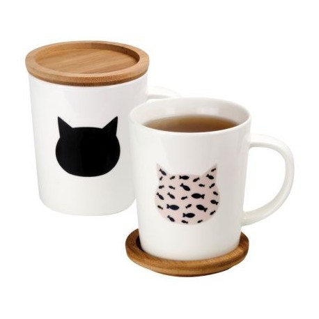 Kubek Magic Cat Magiczny Kotek 250ml z termoaktywnym nadrukiem i podstawka sklep cena