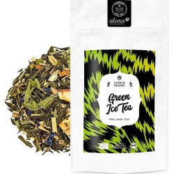 ALVEUS herbata BIO ORGANIC Green Ice Tea Sencha imbir kawałki jabłka sklep cena